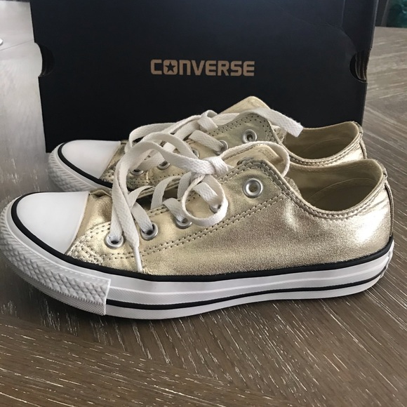 metallic gold converse